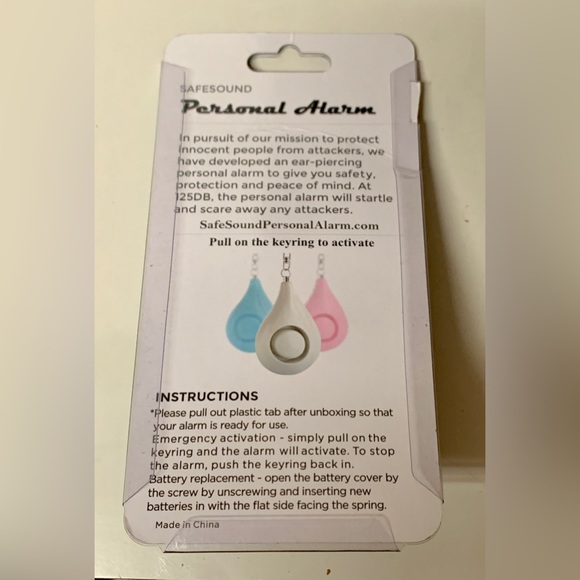 SAFESOUND 125 Decibel Personal Safety Emergency Alarm Keychain - Picture 8 of 8